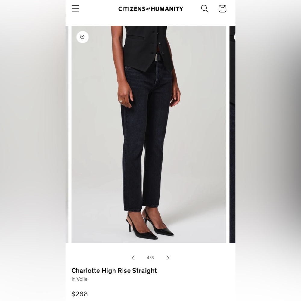 Black wash Citizens Of Humanity Jean - Charlotte Size 28